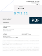 Detalle de Operación: Valor de La Factura $ 712,22 Total Pagado $ 712,22