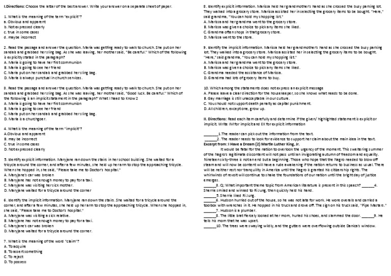 Reading and Writing Activity | PDF