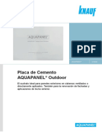 Ficha Técnica_Placa de Cemento  AQUAPANEL®️ Outdoor 