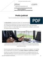 Perito Judicial - Concepto, Requisitos y Funciones