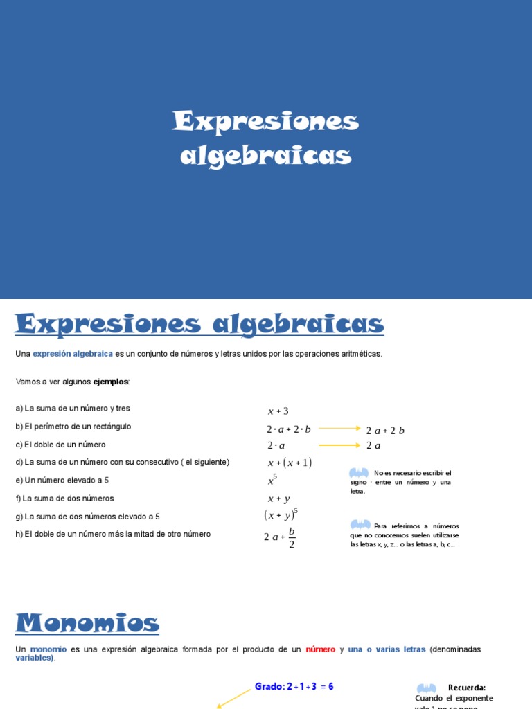 Ejercicios de Expresiones Algebraicas 3 ESO | PDF | Factorización ...