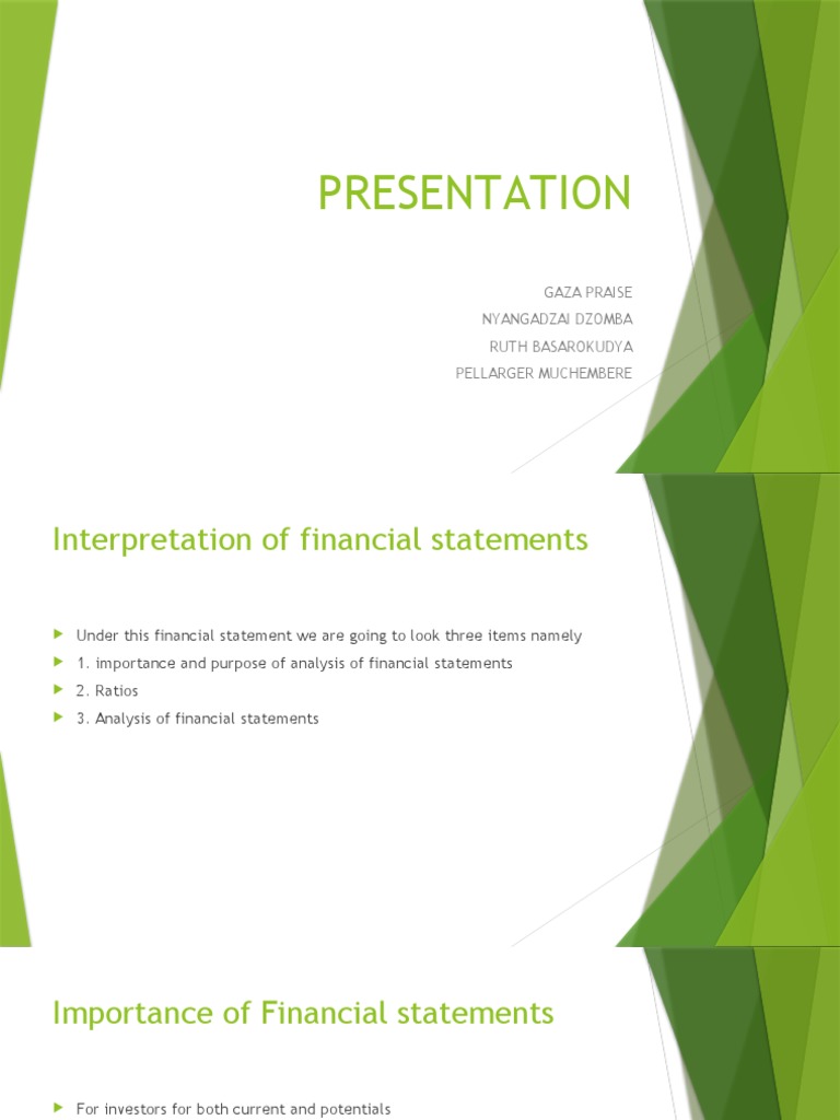 PRESENTATION ON Finincial Statement Final | PDF | Dividend | Equity ...