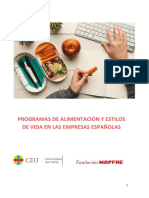Programas de Alimentacion en Empresas Espanolas