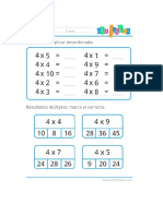 Guía de Tabla de Multiplicar Del 4