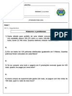 Atividades de Matematica 4o Ano Semana 31