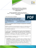 Guía de actividades y rúbrica de evaluación - Unidad 1 - Fase 2 - Identificación de aspectos Socio-Culturales y Ambientales