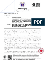 DTFC Memo - 034 - Discontinuance of Spraying or Misting Disinfectants and The Use of Disinfection Booths or Sanit