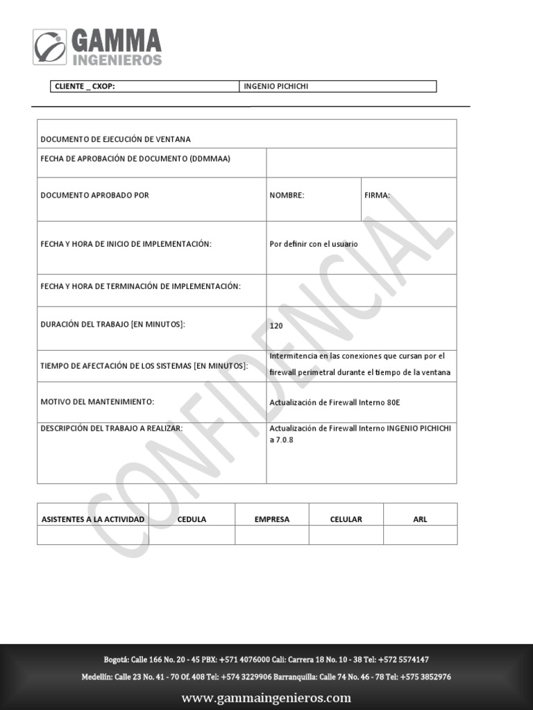 Plan De Trabajo Actualizacion Firmware Fgt Pdf Ingeniería De