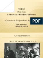 Educação e Filosofia da Diferença: Deleuze, Derrida e Foucault