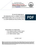 Plan de Mejoras. Extensión Universitaria