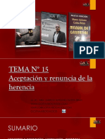 Tema 15 Aceptacion y Renuncia de La Herencia PDF