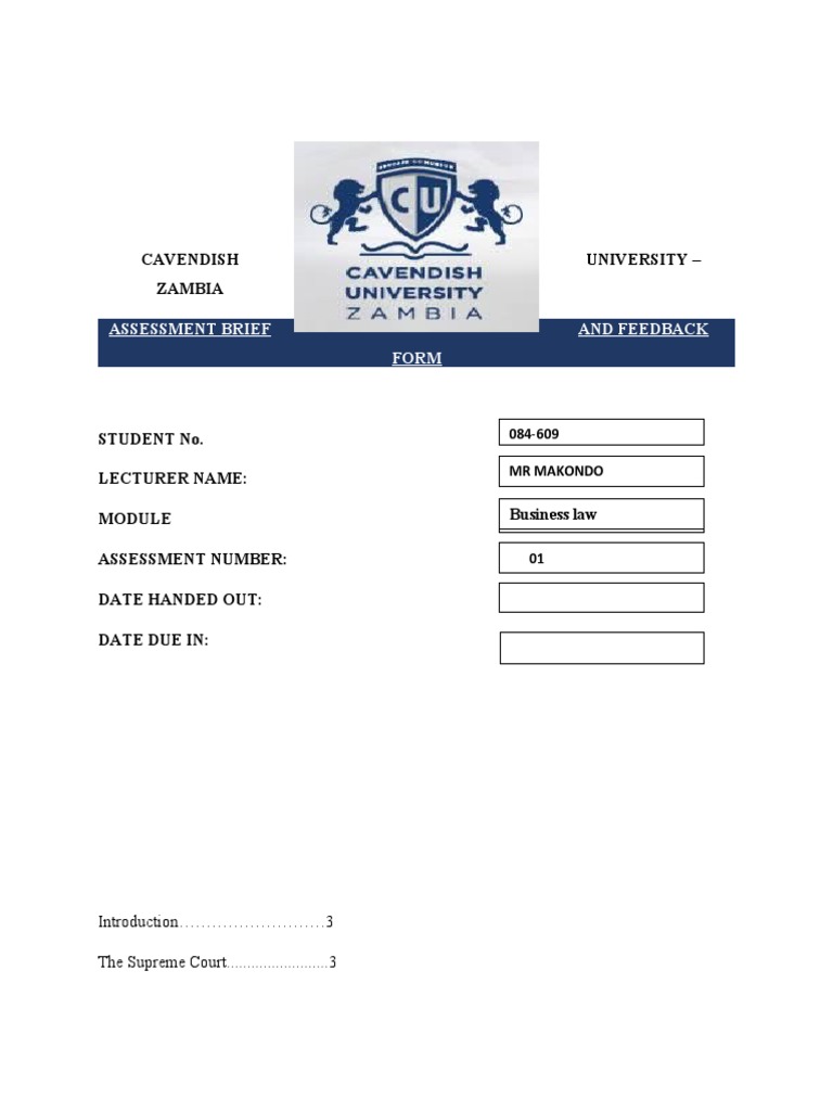 The Court Structure of the Zambian Legal System An Overview of the