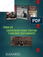 Tema 28 Capacidad para Testar y Recibir Testamento PDF