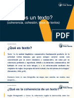 ¿Qué Es Un Texto?: (Coherencia, Cohesión, Tipos de Textos)