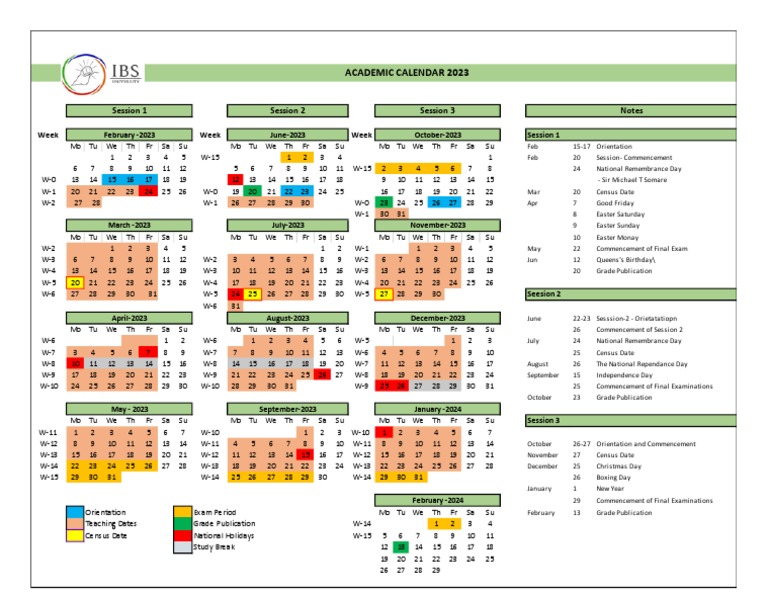 IBSU Academic Calendar 2023 PDF Holidays Eastertide