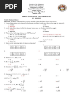 Test Questions in General Mathematics