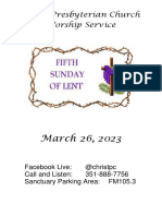 Bulletin For Virtual Worship