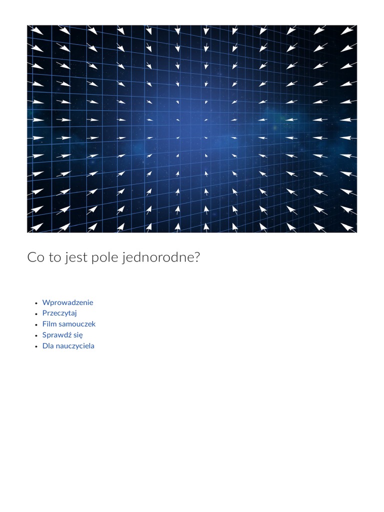Co To Jest Pole Jednorodne PDF