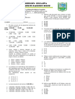 PRUEBA DIAGNOSTICA Matematicas Grado 5