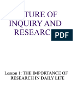 Nature of Inquiry and Research