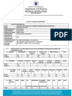 Template For Activity Completion Report