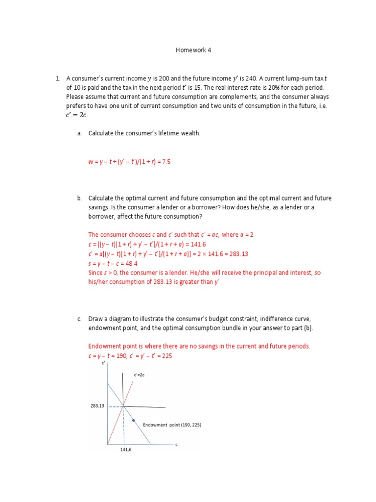 Homework 4 Answer Pdf Loans Interest