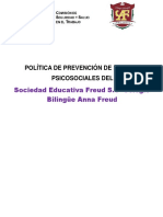 Politicas de Prevencion de Riesgos de Anna Freud 2022 PDF