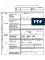 Application Questionnaire for FITOK Closed-loop Sampling System