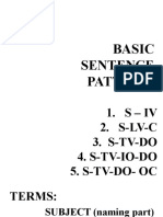 Basic Sentence Patterns