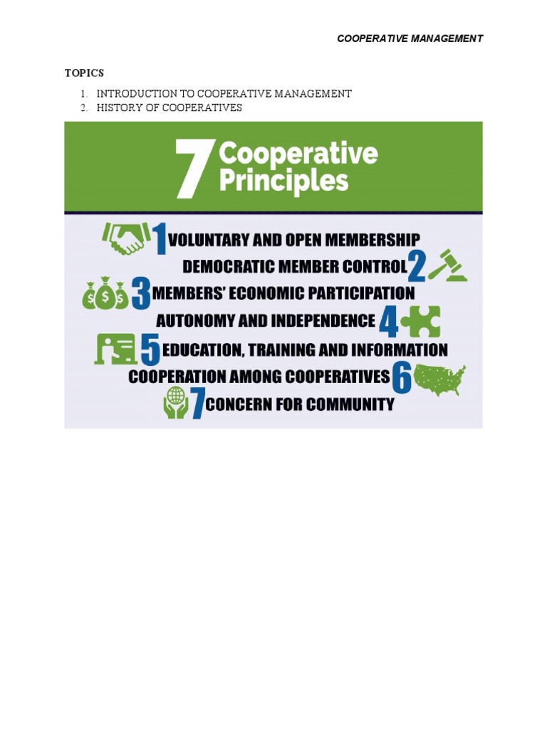 History of Cooperative Management | PDF | Cooperative | Economies