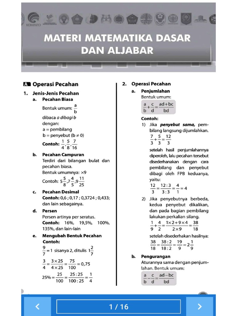 MATEMATIKA DASAR | PDF