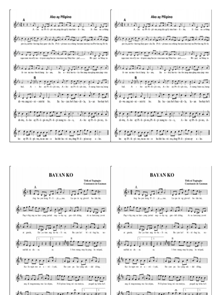 g6 Music Score Sheets PDF