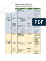 Program Minggu Pertama