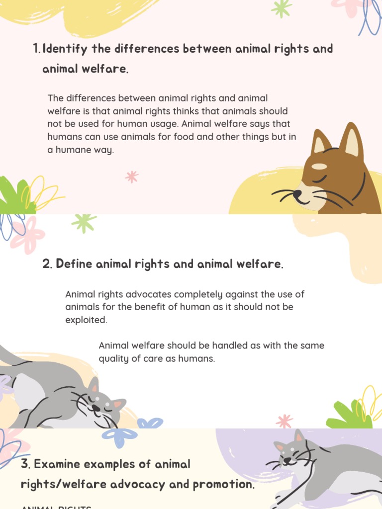 Animal Rights vs. Welfare Explained | PDF