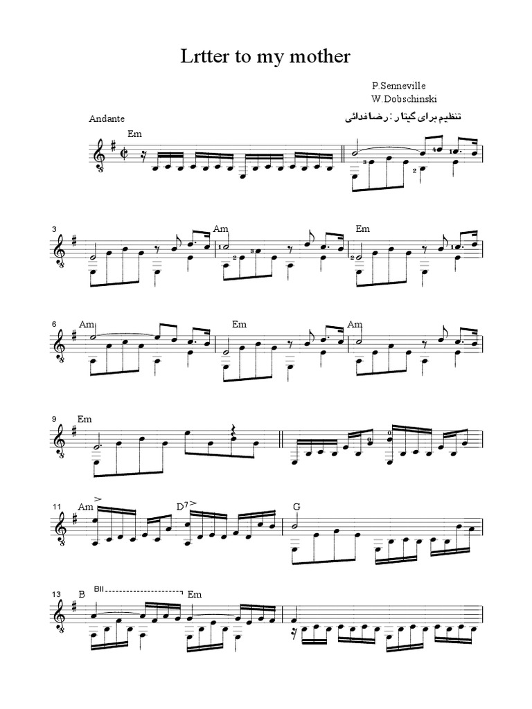 Letter To My Mother Pdf