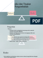 Risiko Dan Tingkat Pengembalian