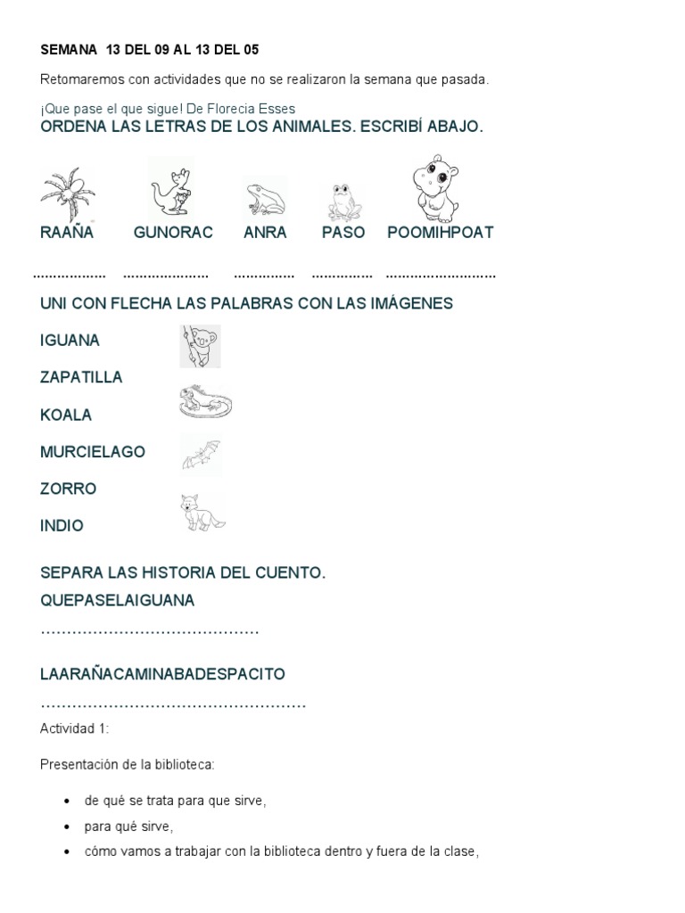 Actividades Educativas Semana 13 | PDF | Artes del Lenguaje y Comunicación