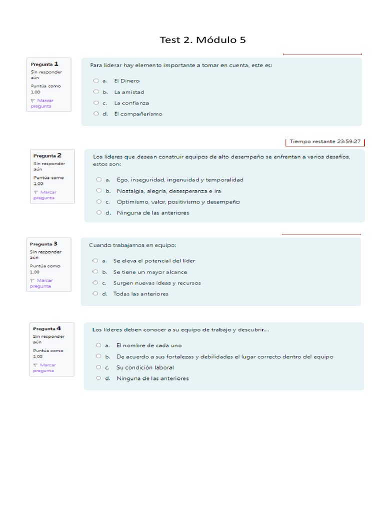 Test 2. Módulo 5 | PDF