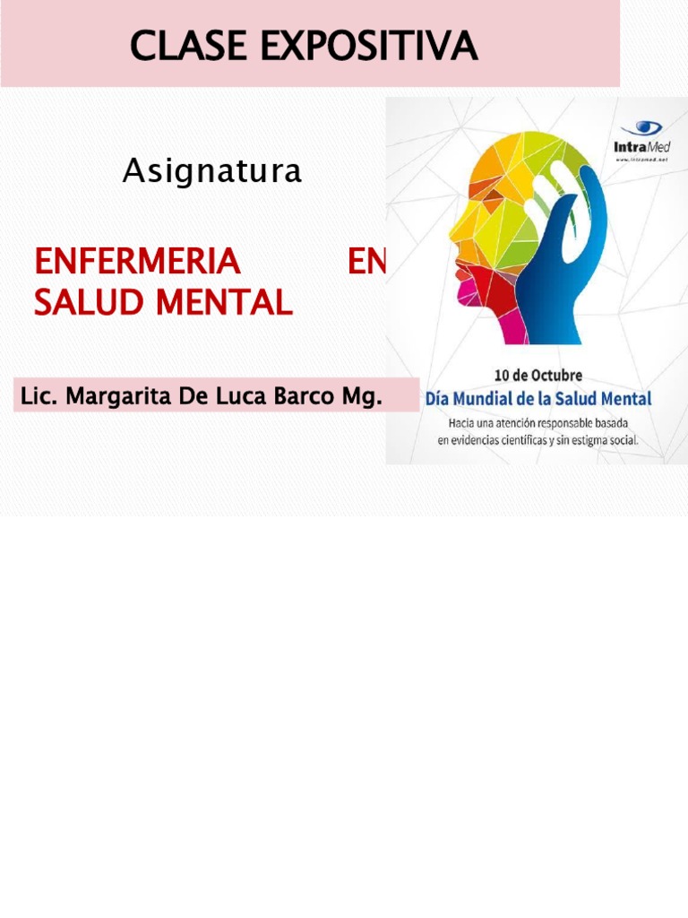 1.plan de Clase 1 SMP | PDF | Salud mental | Trastorno mental