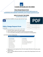 Client's Guide On Forms - Policy Change Request Form