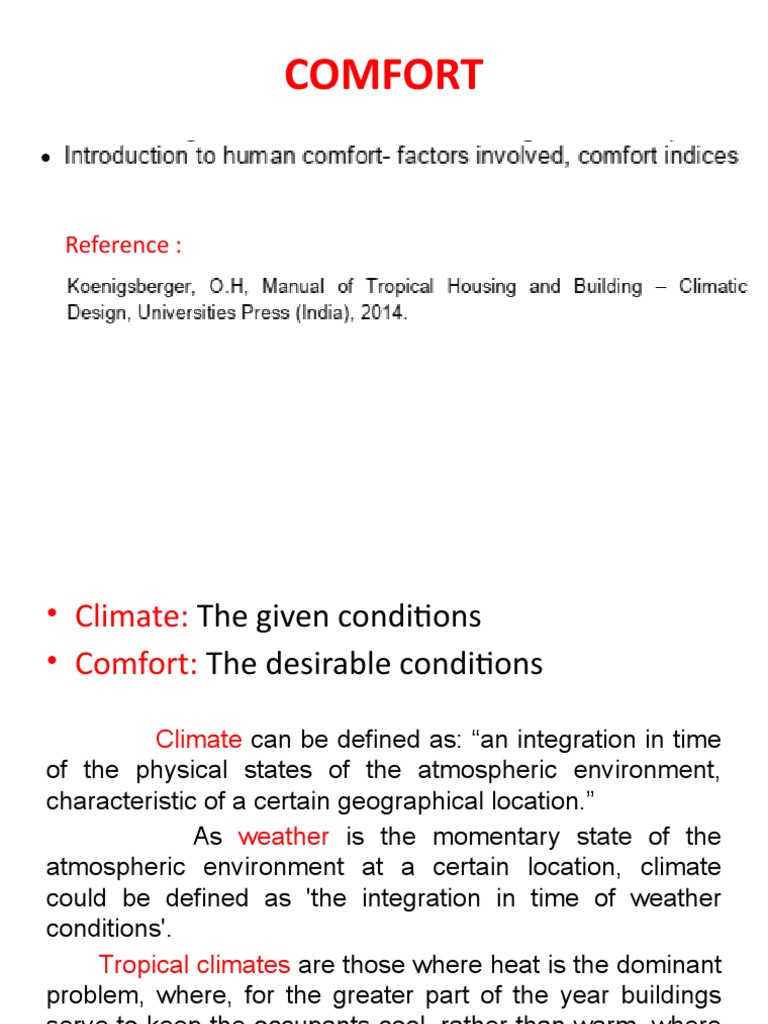 08 - 4 FDB PPT - Comfort | PDF | Humidity | Heat Transfer