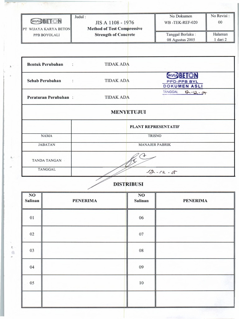 JIS A 1108 Compressive Strength Test | PDF | Strength Of Materials ...