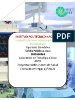 Instituo Politécnico Nacional: Proyecto: Instituciones de Salud Fecha de Entrega: 13/09/21