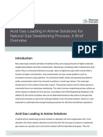 Acid Gas Loading in Amine Solutions For Natural Gas Sweetening Process A Brief Overview PDF