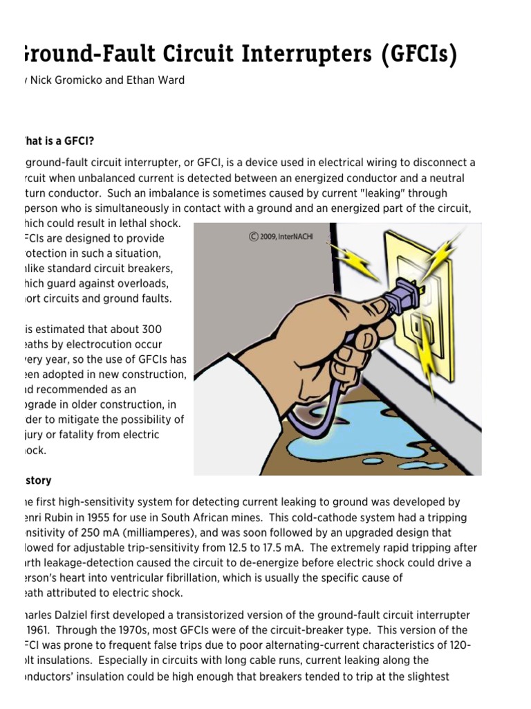GroundFault Circuit Interrupters (GFCIs) InterNACHI PDF