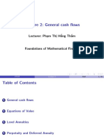 Lecture 2: General cash flows: Lecturer: Phạm Thị Hồng Thắm