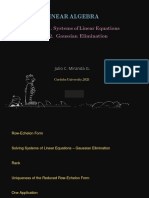 Linear Algebra Gaussian Elimination Solving Systems