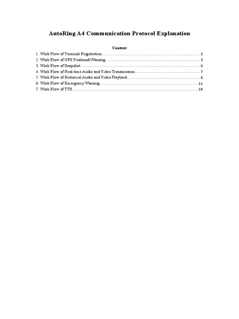AutoRing A4 Protocol Overview | PDF | Telecommunications | Computing