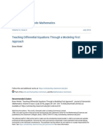 Teaching Modeling First Differential Equations PDF