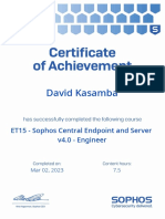 ET15 - Sophos Central Endpoint and Server v4 - 0 - Engineer - 25357789 PDF